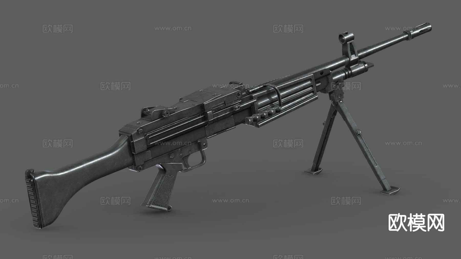 轻机枪 枪支 枪械su模型下载（渲染图2）
