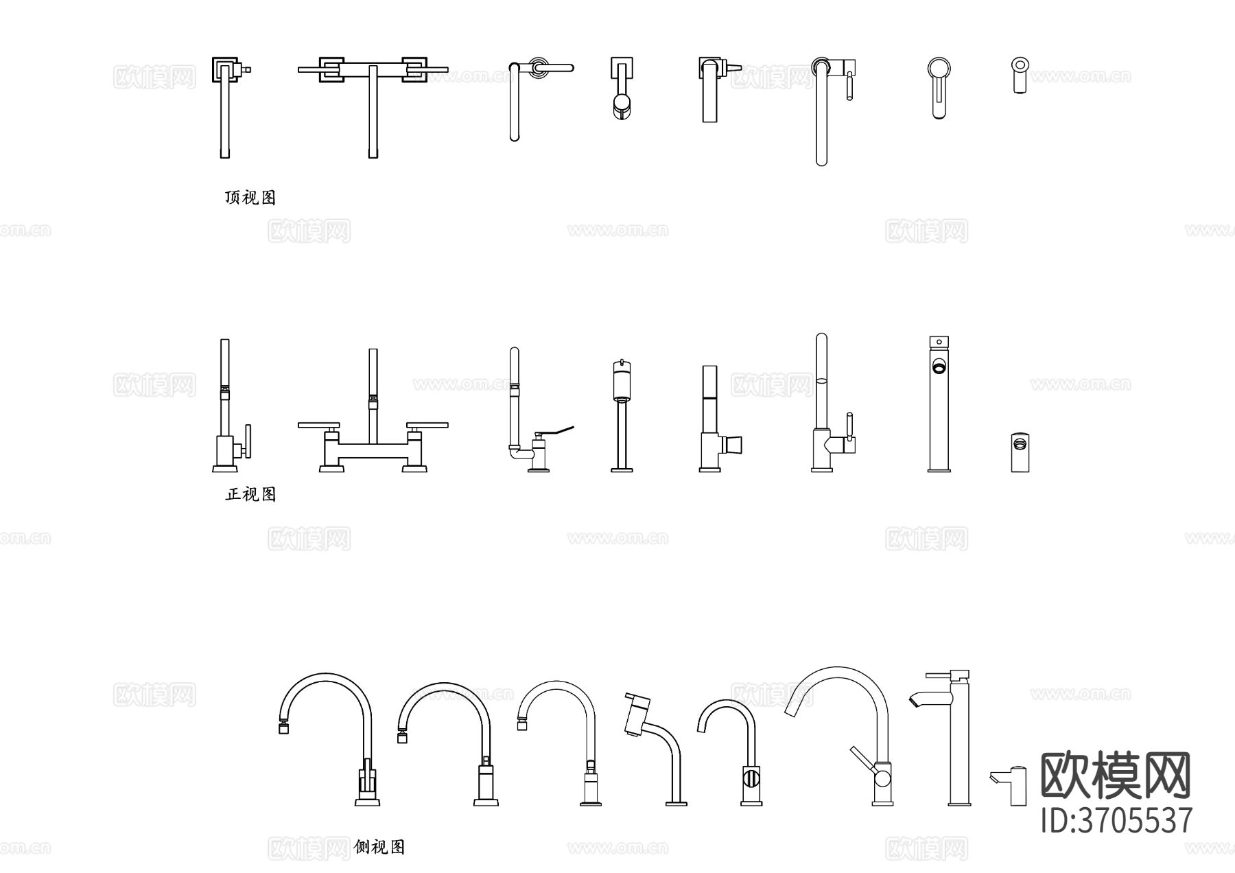 台面水龙头cad大样图下载