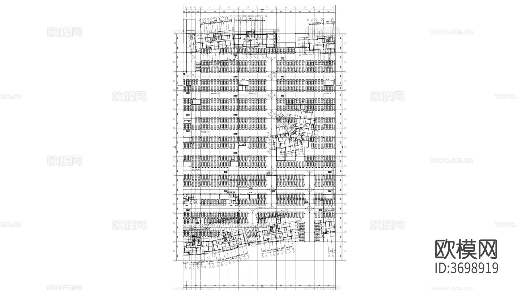 小区地下车库cad施工图