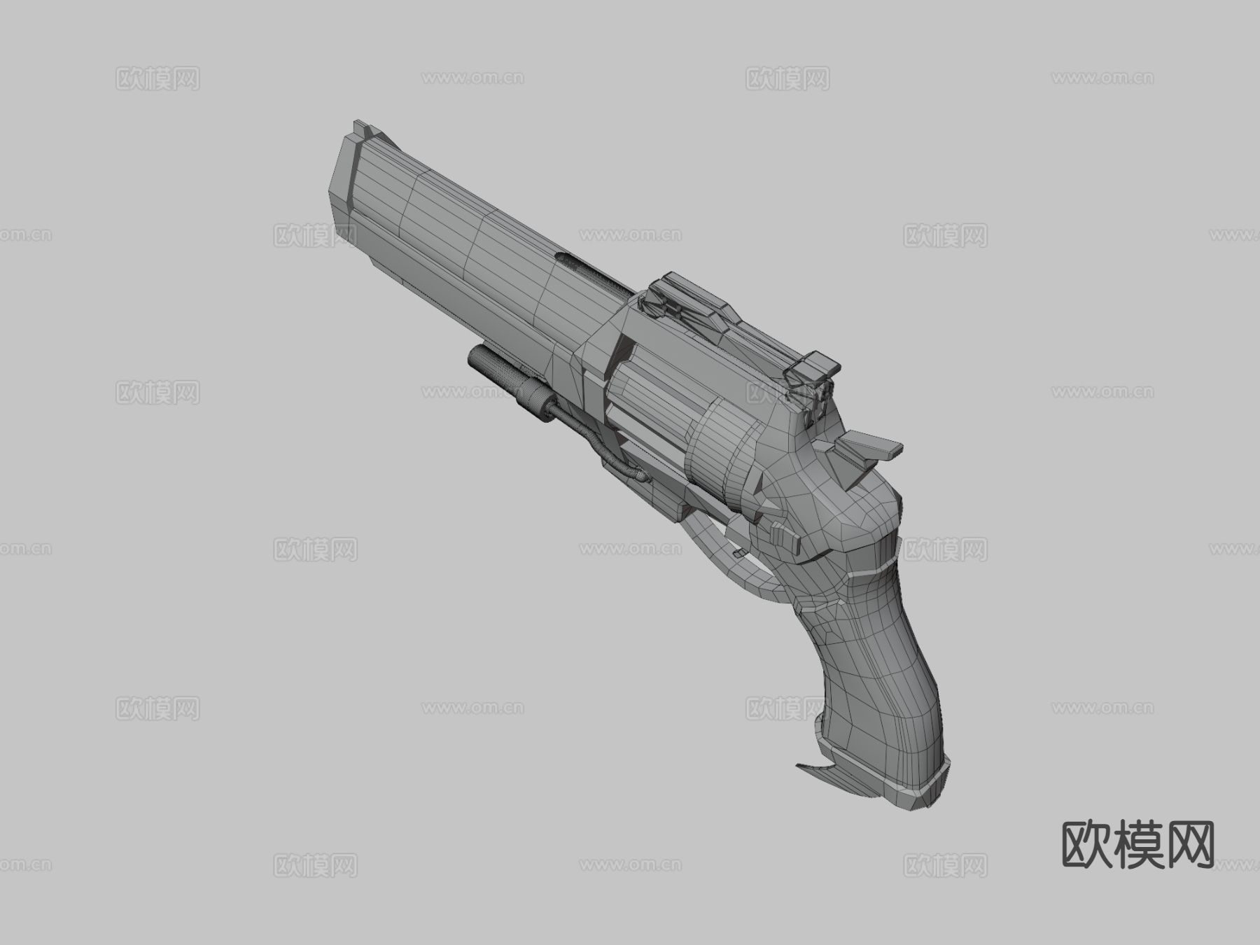 鹰嘴炮手枪 枪支 枪械su模型下载（渲染图3）