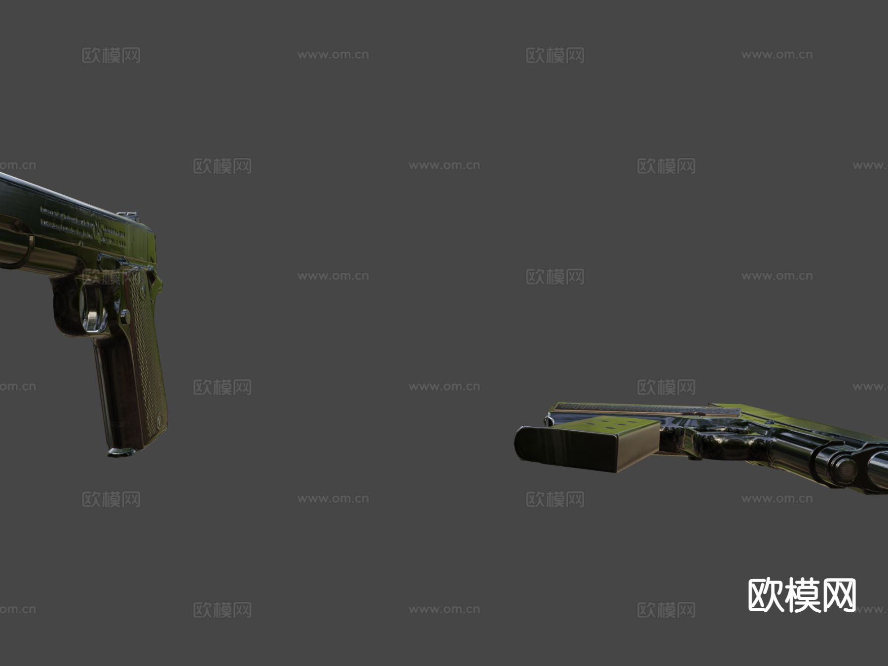 柯尔特1911A1手枪su模型下载（渲染图6）