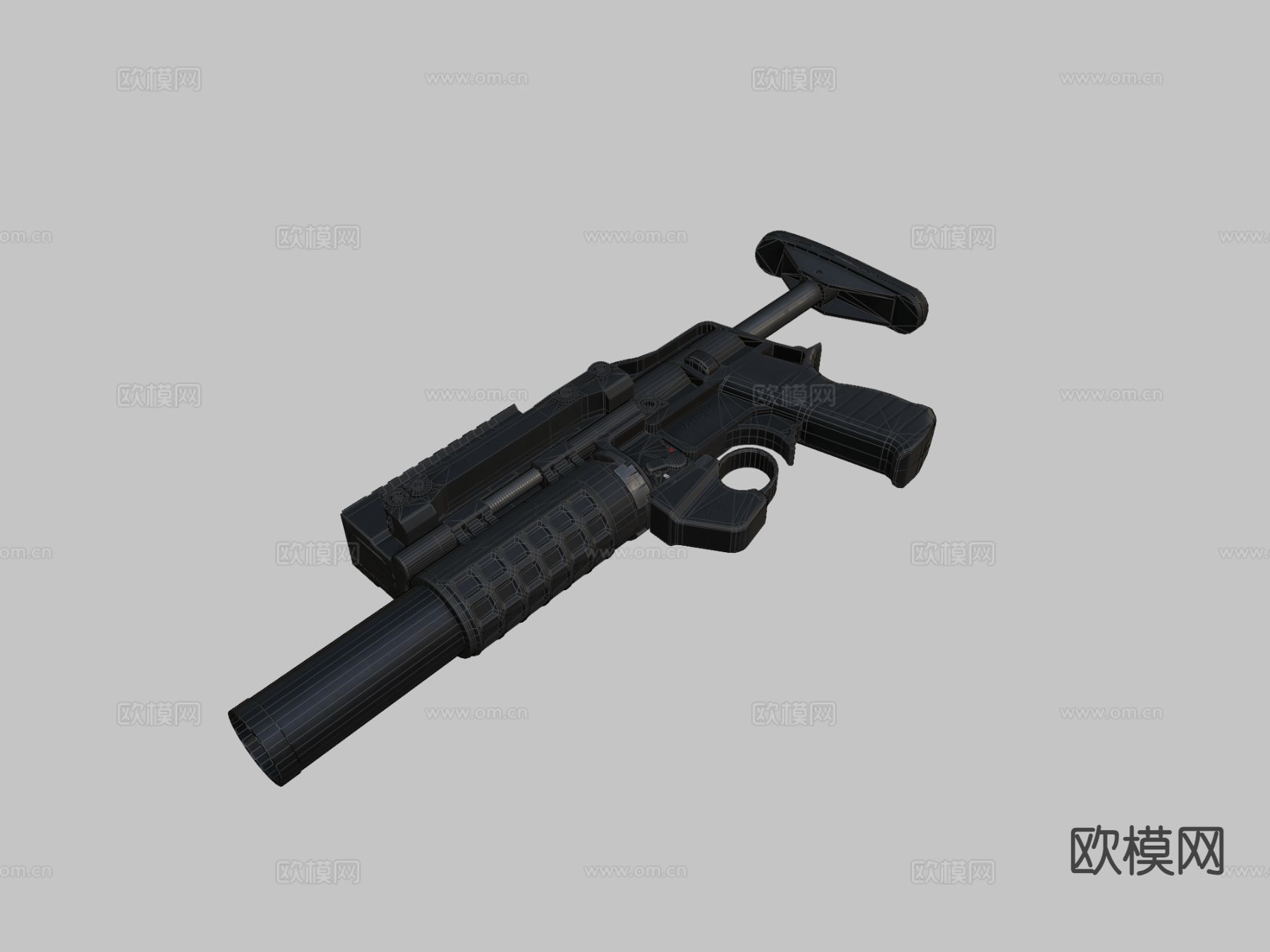 榴弹发射器su模型下载（渲染图1）