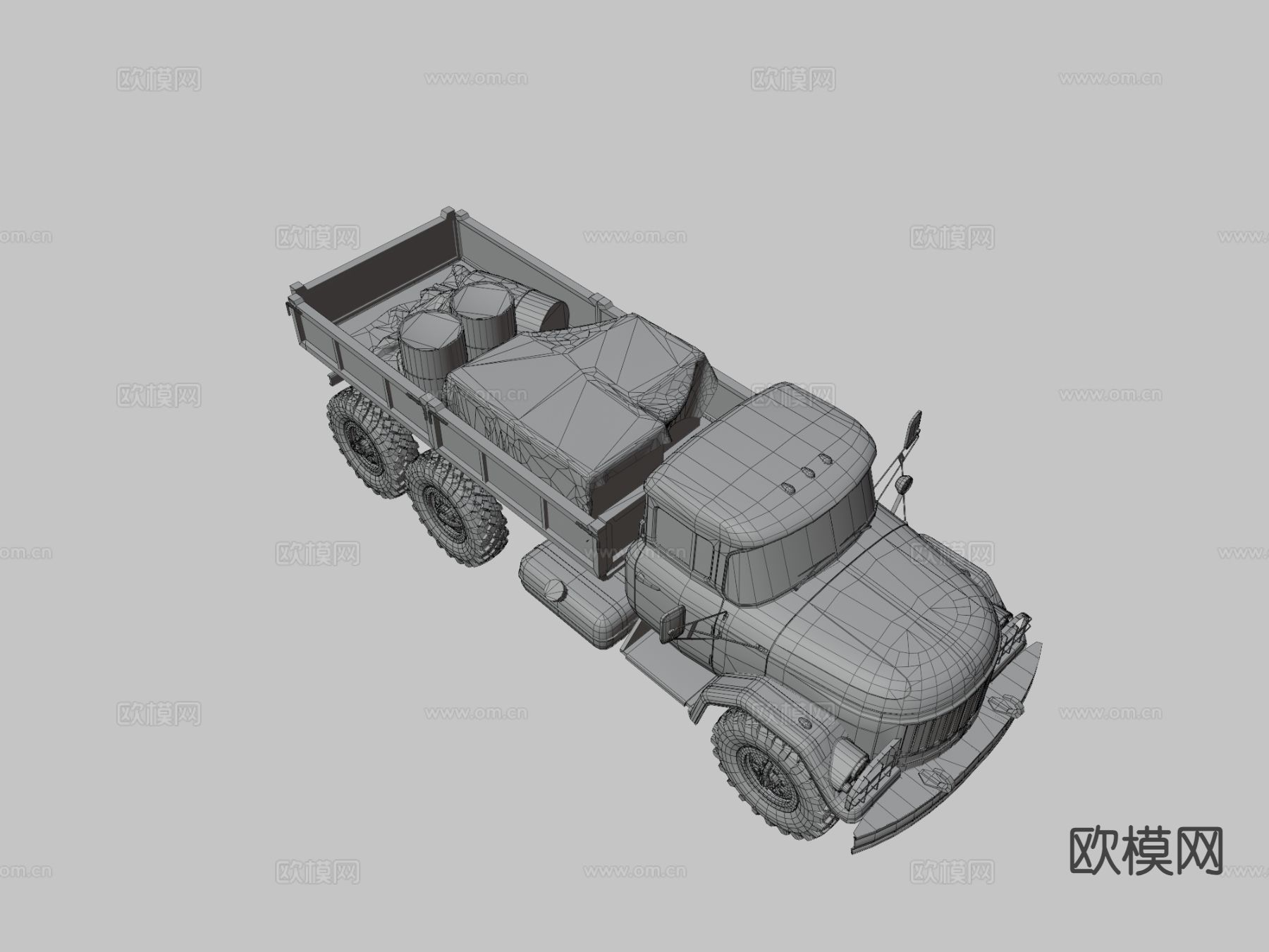 苏联军队 补给卡车 运输车su模型