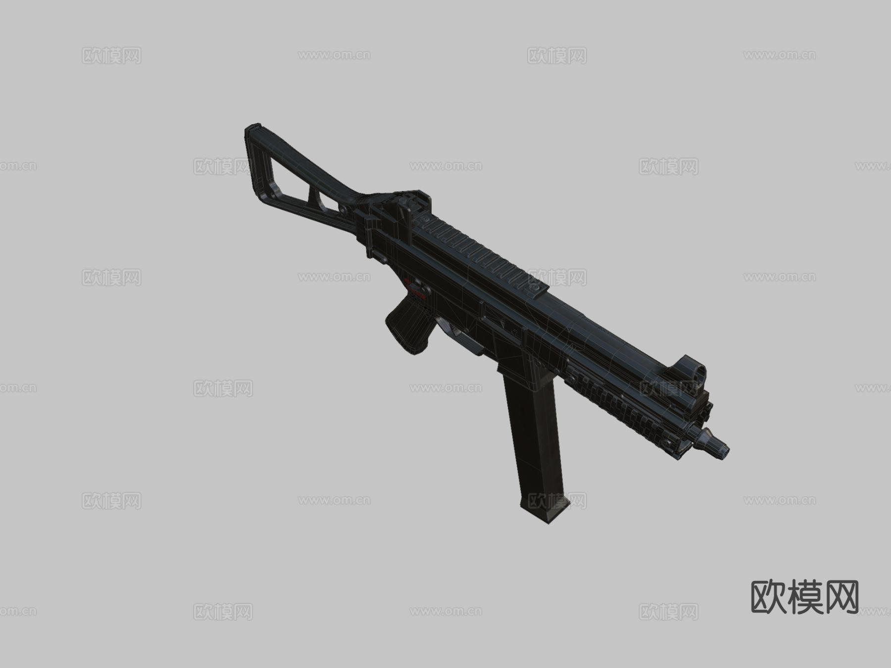 冲锋枪 枪支su模型下载（渲染图1）