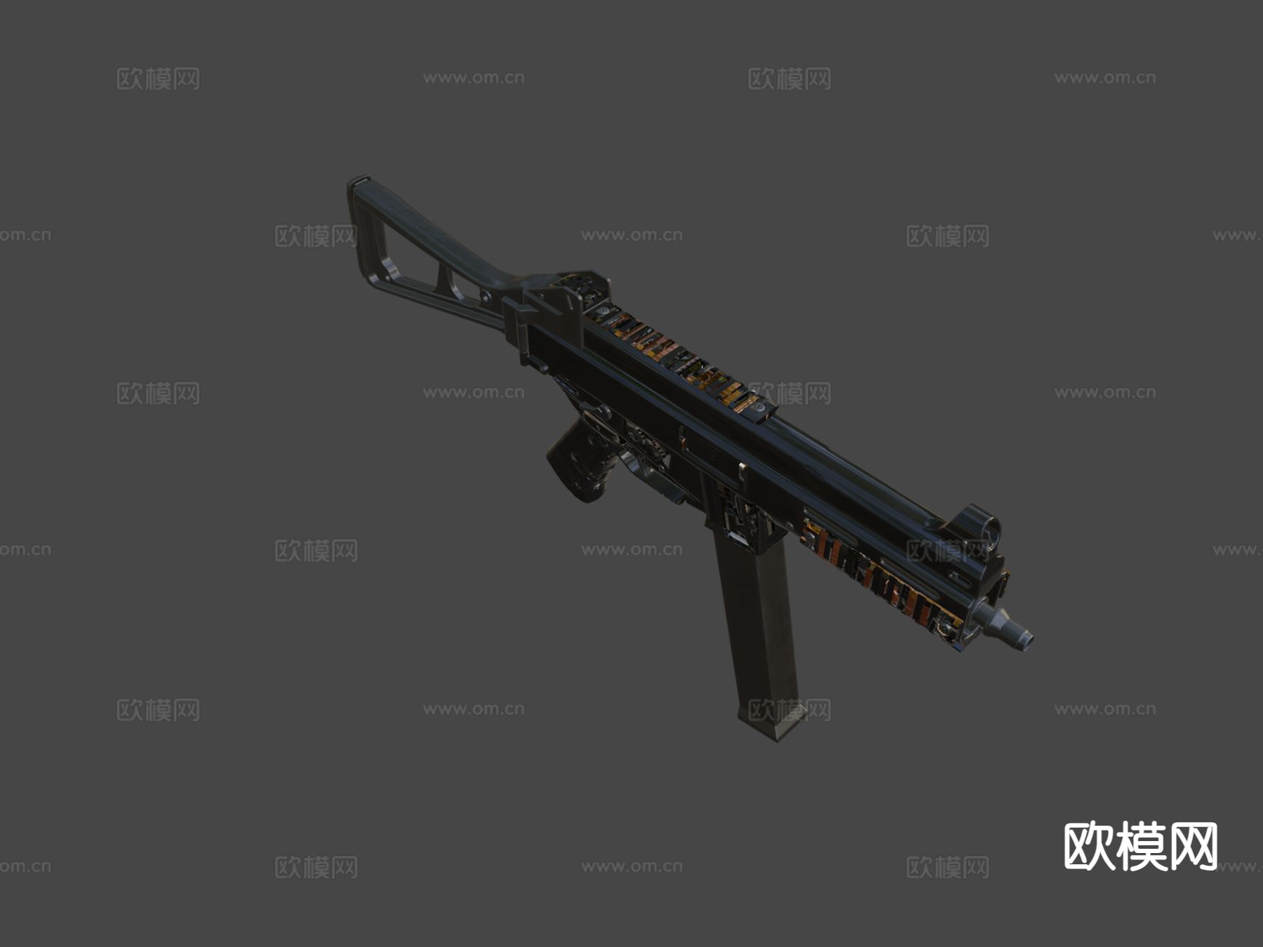冲锋枪 枪支su模型下载（渲染图8）