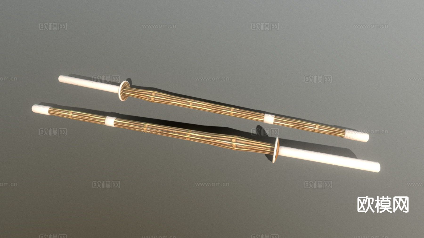 竹剑su模型下载（渲染图2）