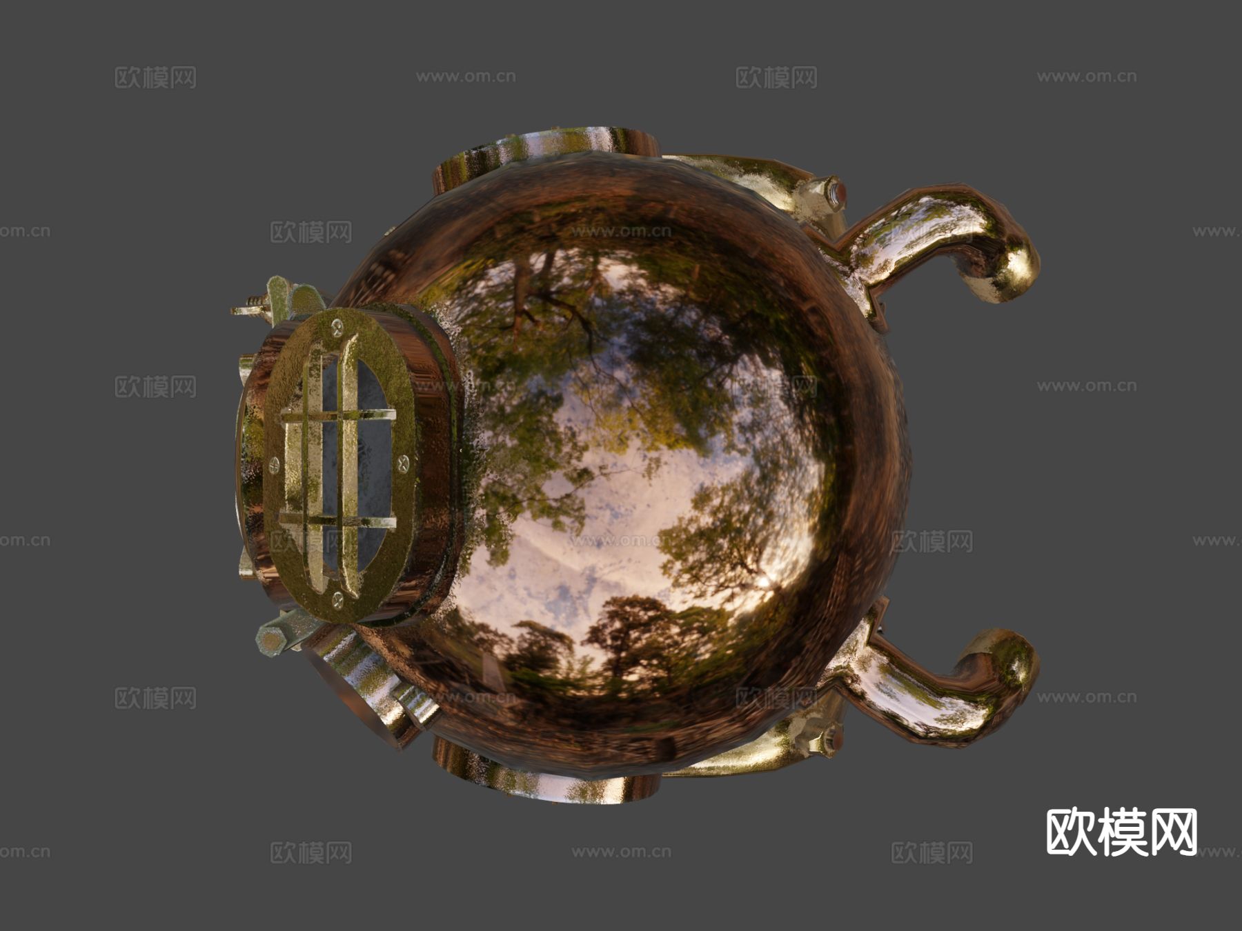 旧潜水头盔su模型下载（渲染图8）