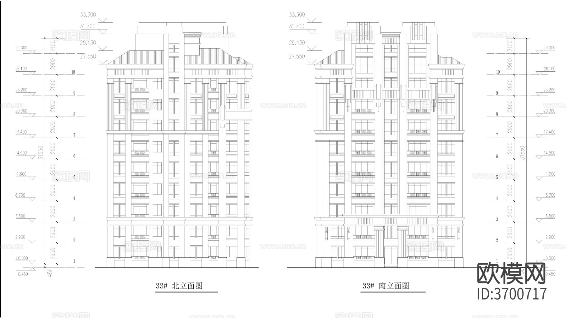 高层建筑 联排建筑 别墅建筑 小区建筑cad施工图