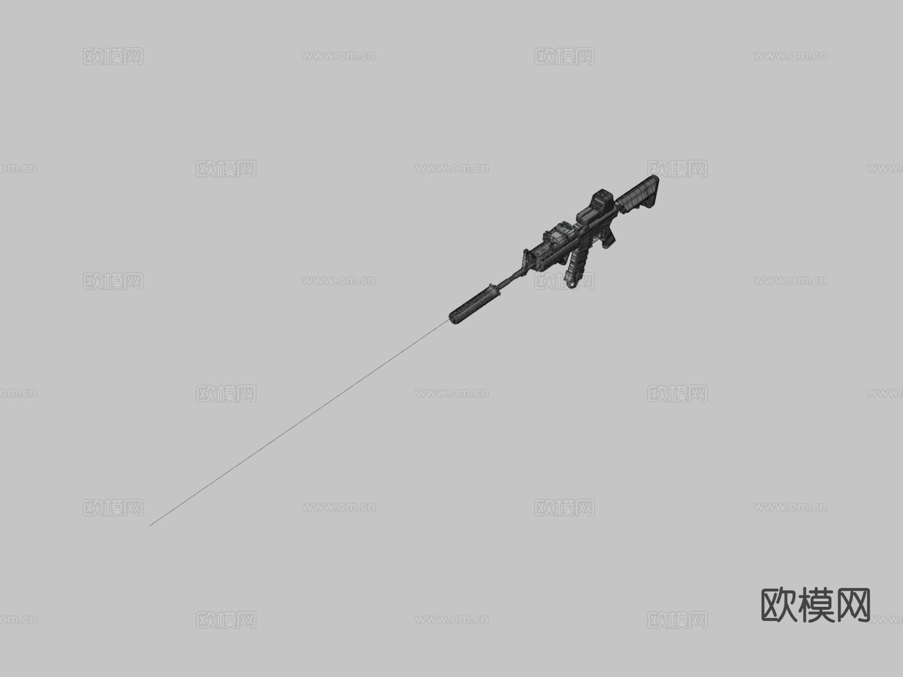 M4卡宾步枪战术su模型