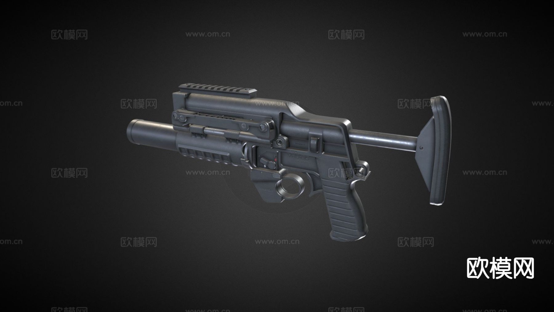 榴弹发射器su模型下载（渲染图2）