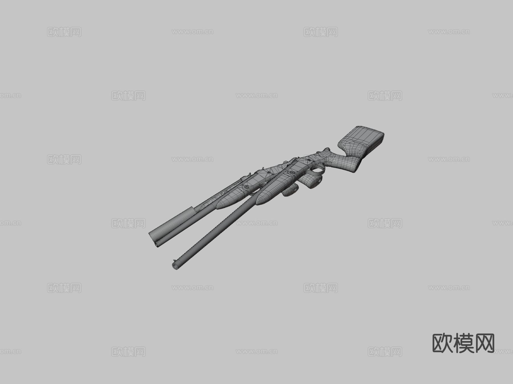 哈灵顿 理查德森 手枪 枪支 枪械su模型下载（渲染图3）