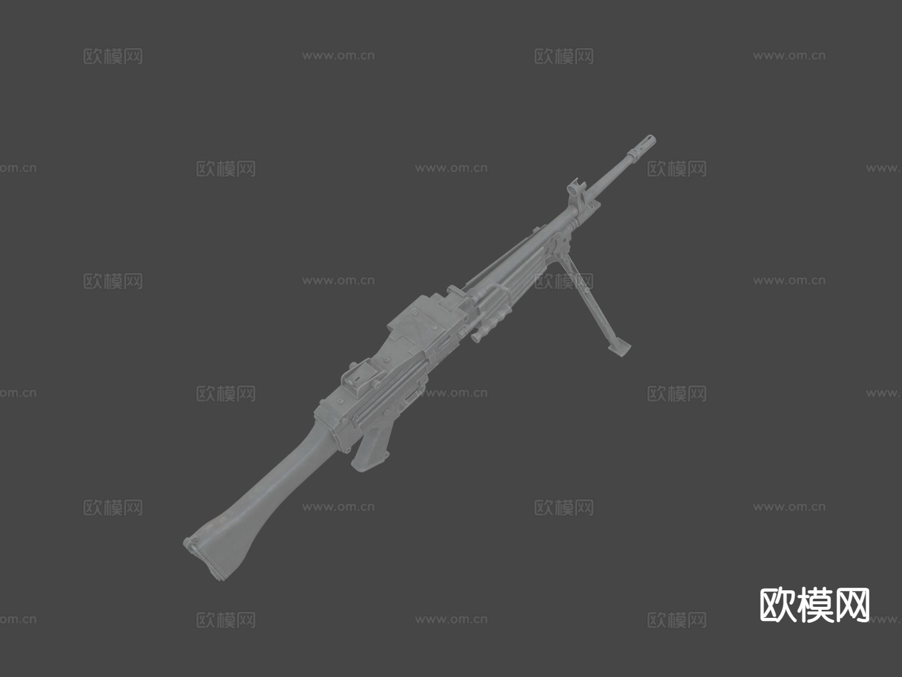 轻机枪 枪支 枪械su模型下载（渲染图5）