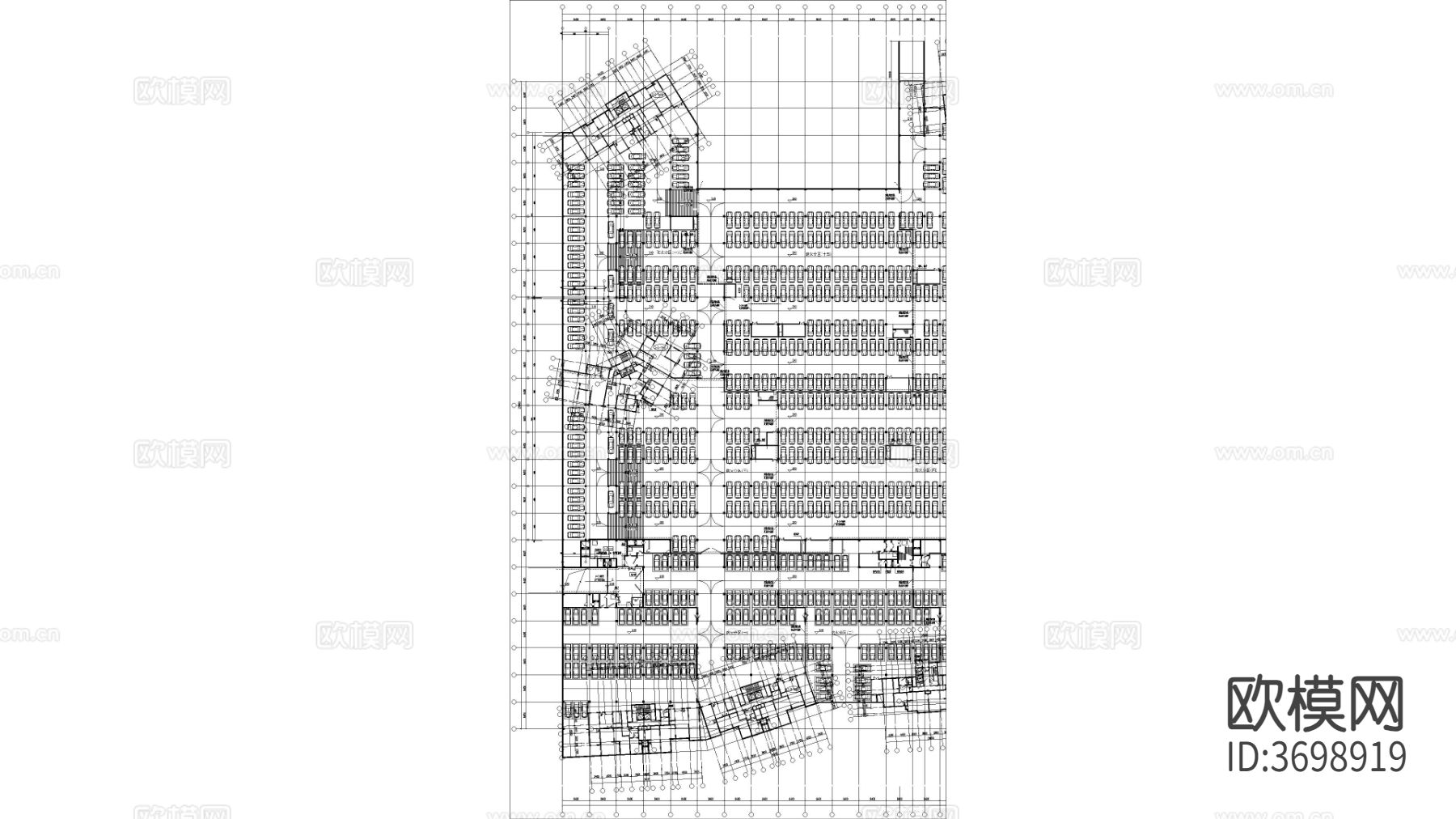 小区地下车库cad施工图