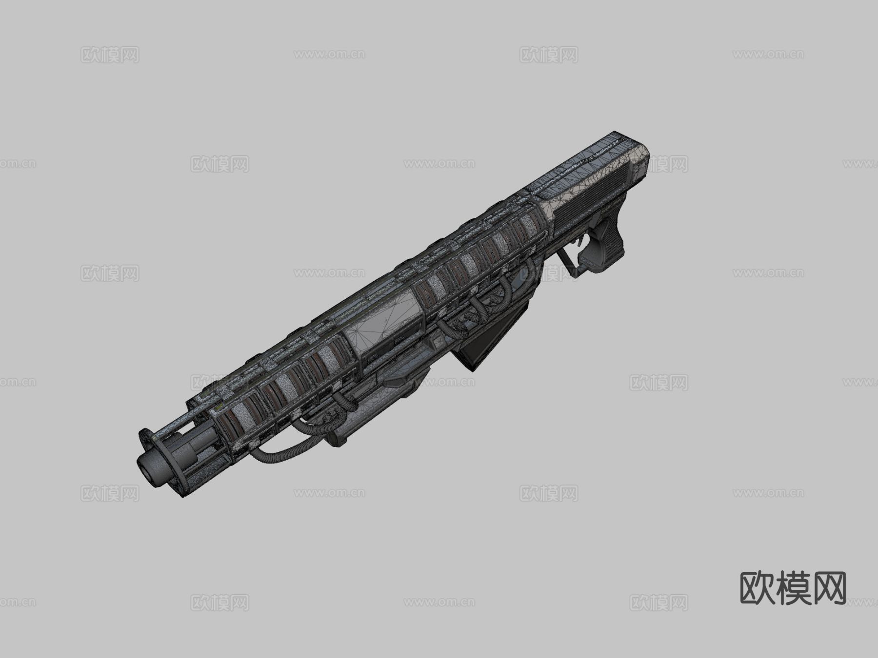 高轨道炮su模型下载（渲染图1）