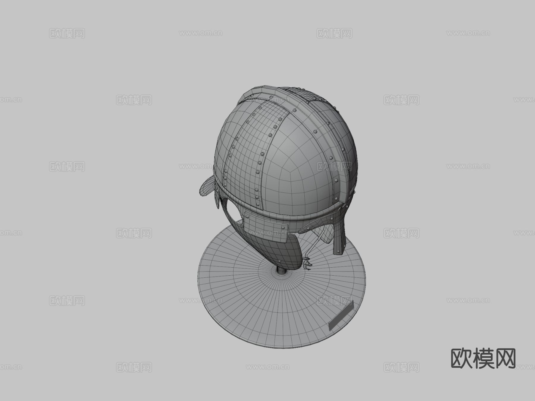 晚期罗马头盔 钢盔su模型