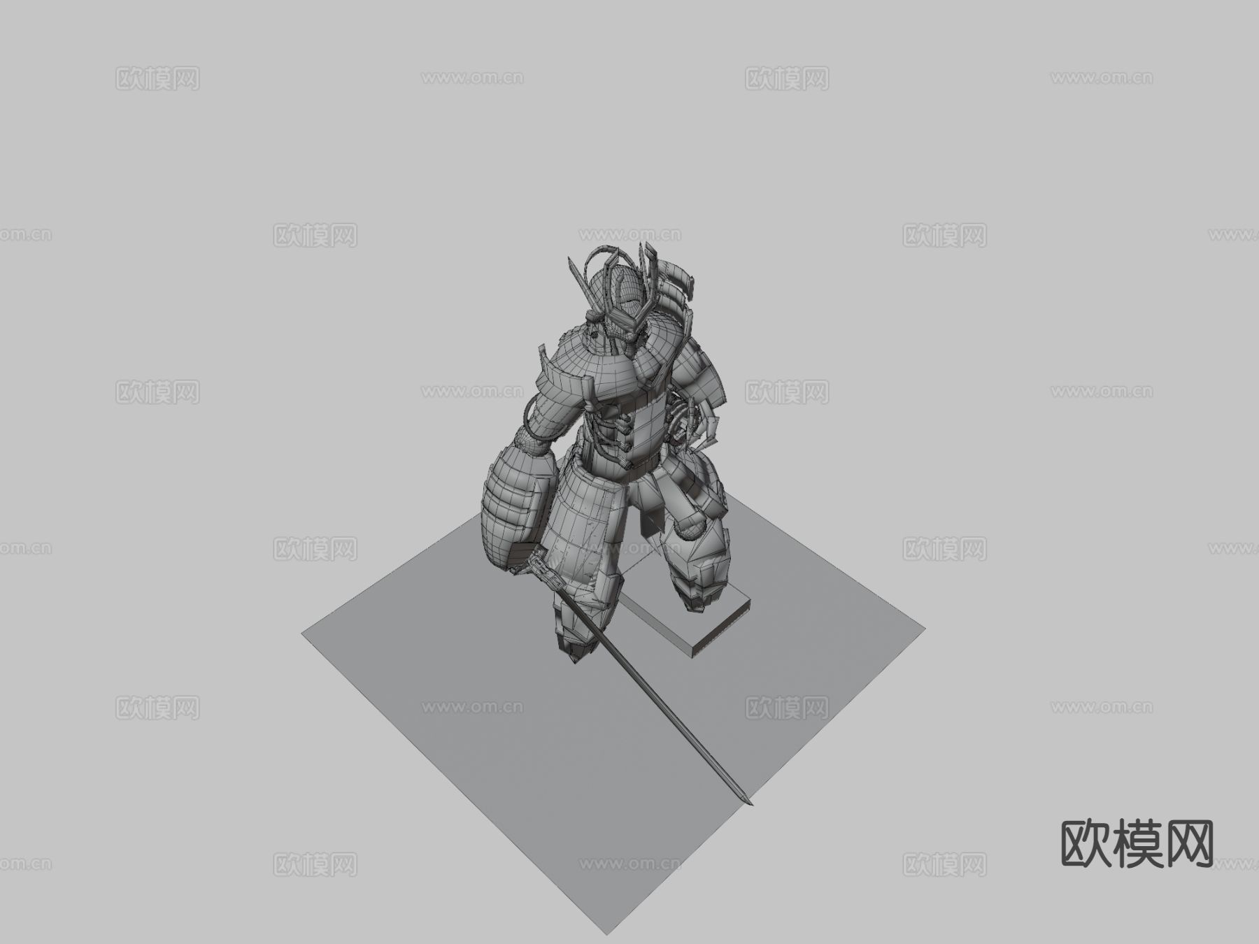 武士机甲su模型下载（渲染图1）