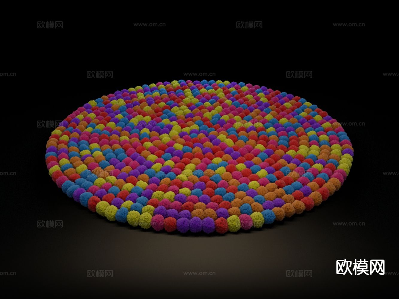 儿童房地毯 圆毯3d模型