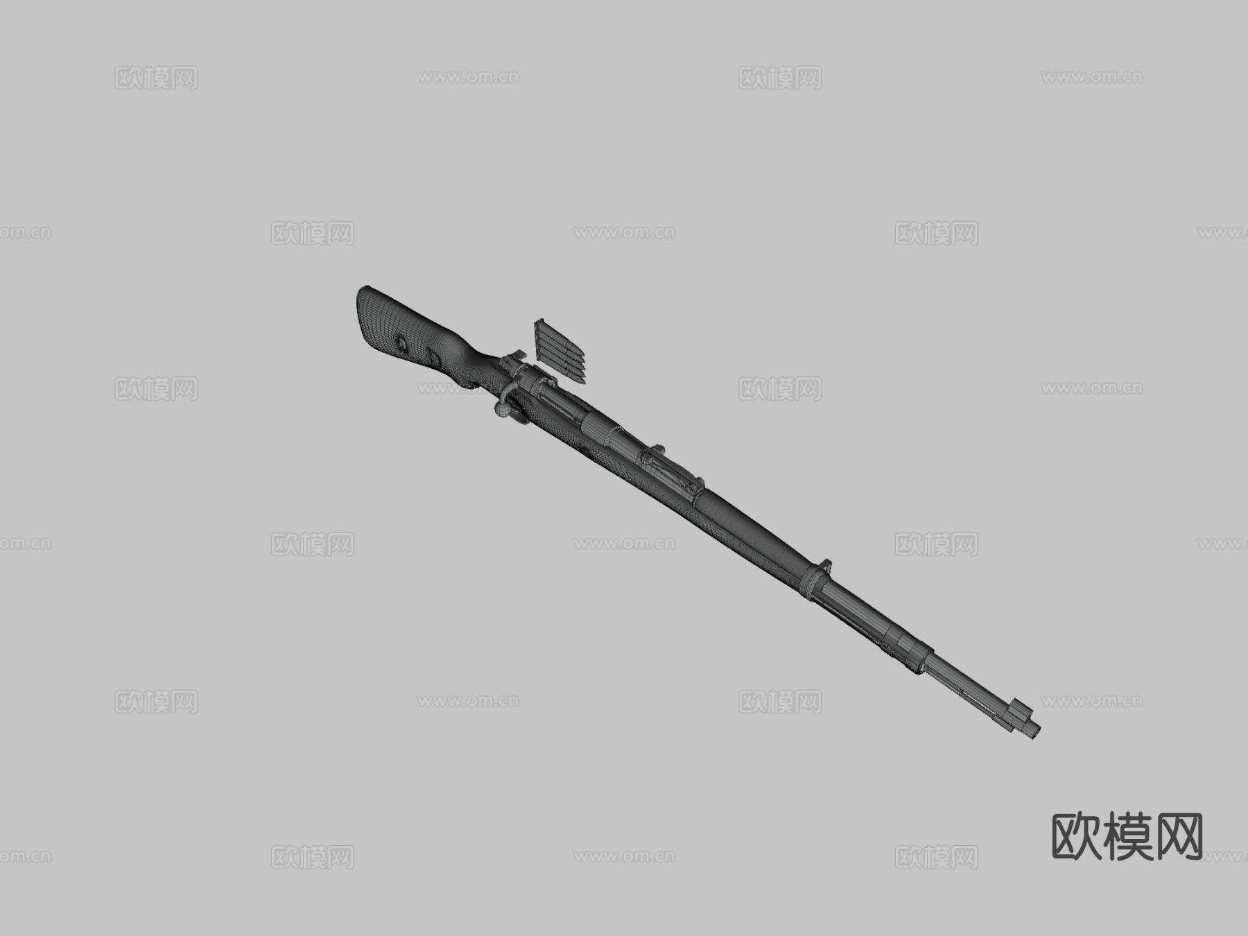 卡宾枪su模型下载（渲染图3）