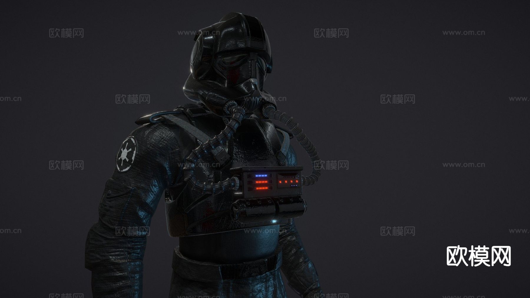 帝国V翼飞行员su模型下载（渲染图3）