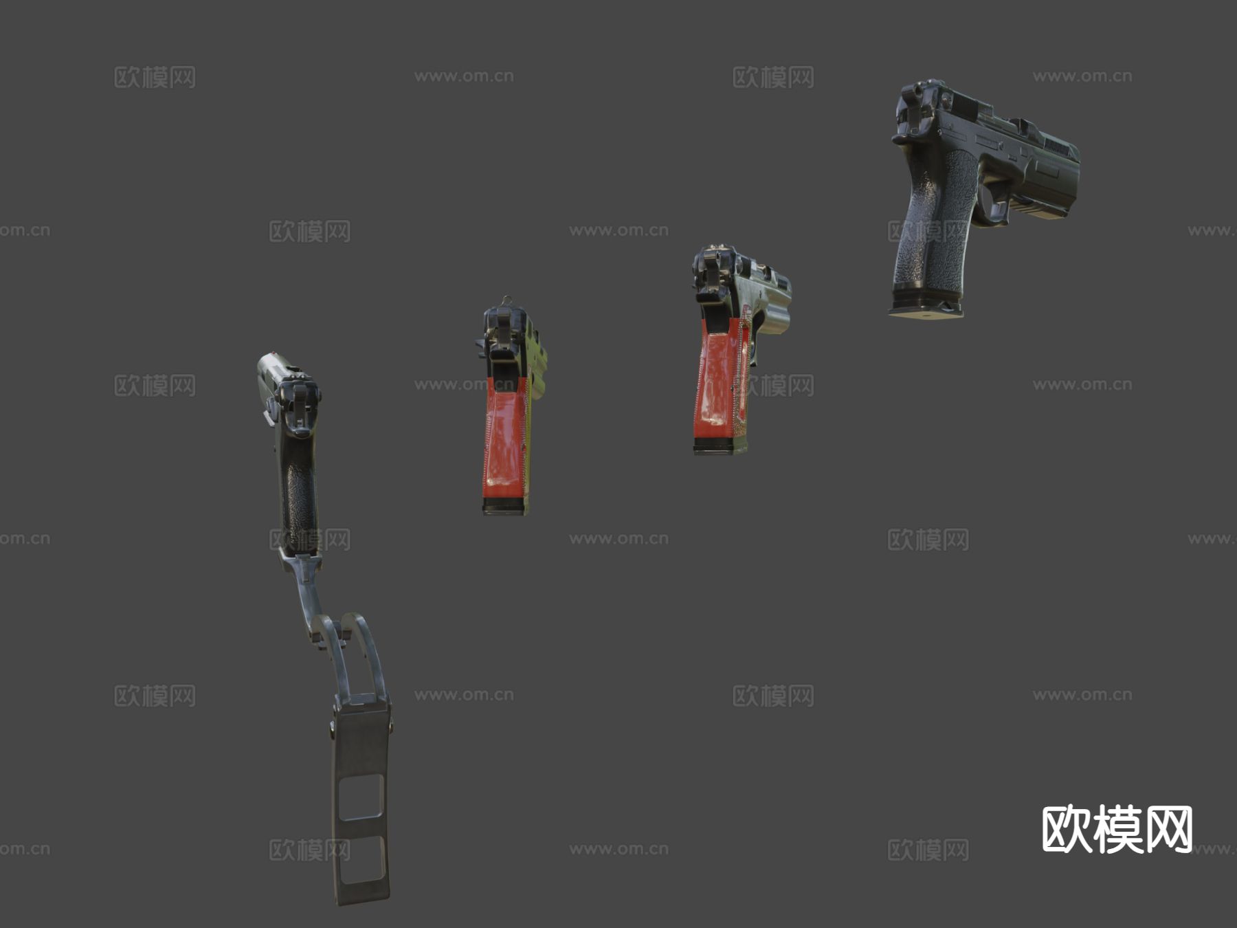 FK Brno和PSD手枪su模型下载（渲染图4）
