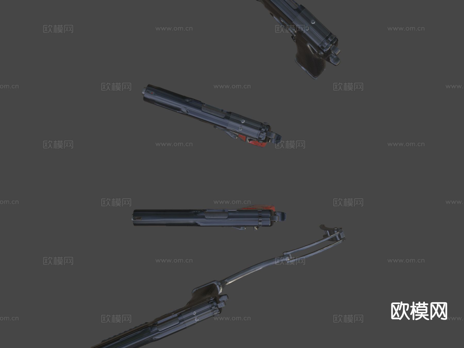 FK Brno和PSD手枪su模型下载（渲染图6）