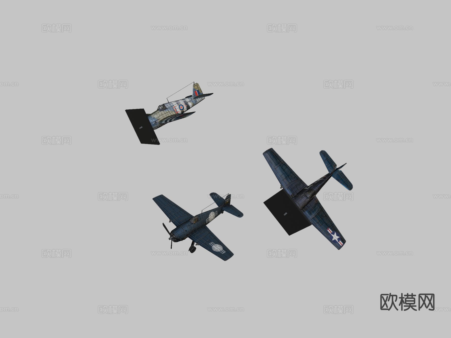 地狱猫战斗机su模型下载（渲染图1）