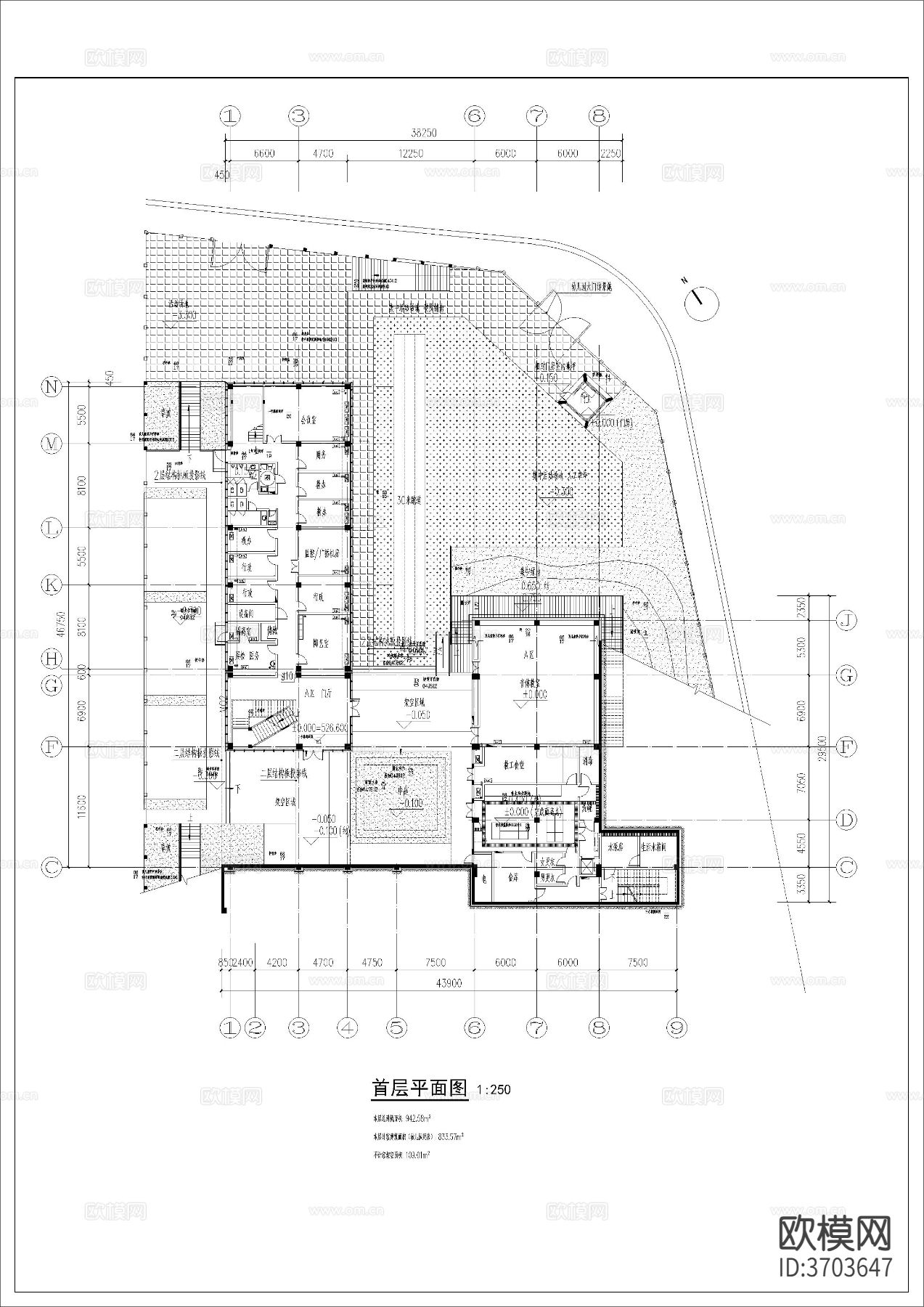 3层幼儿园CAD施工图