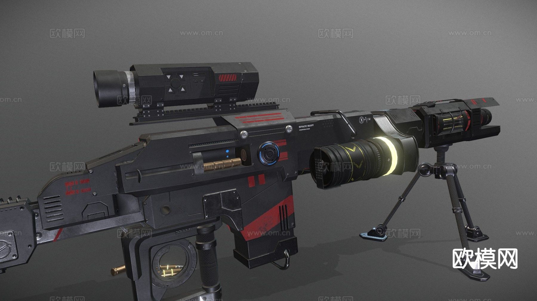 狙击枪su模型下载（渲染图2）