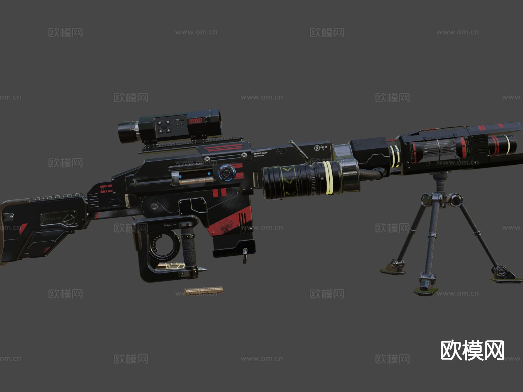 狙击枪su模型下载（渲染图7）