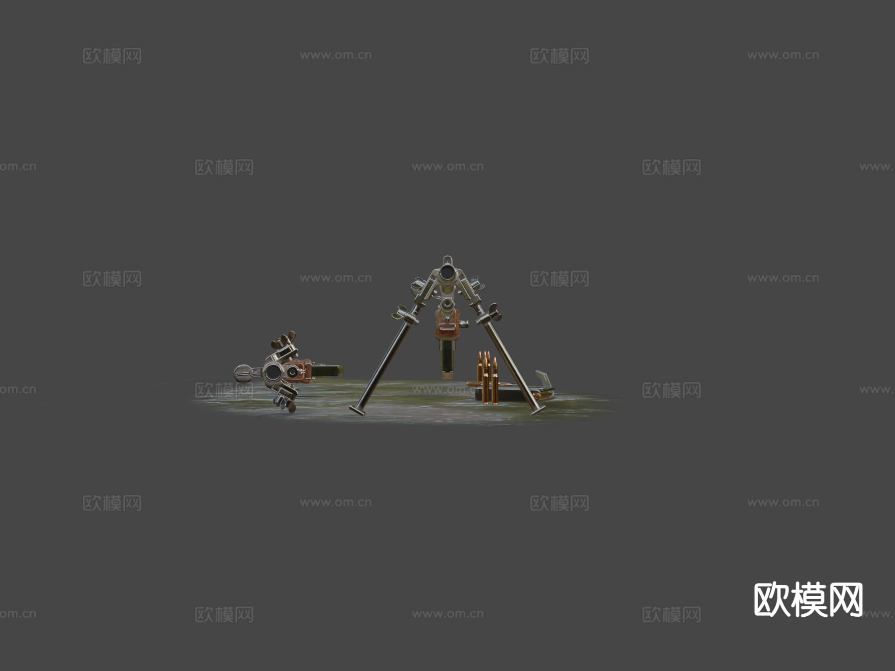 轻机枪su模型下载（渲染图7）