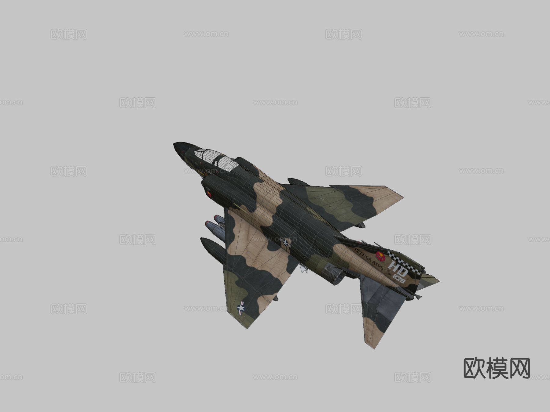 幻影战斗机su模型下载（渲染图1）