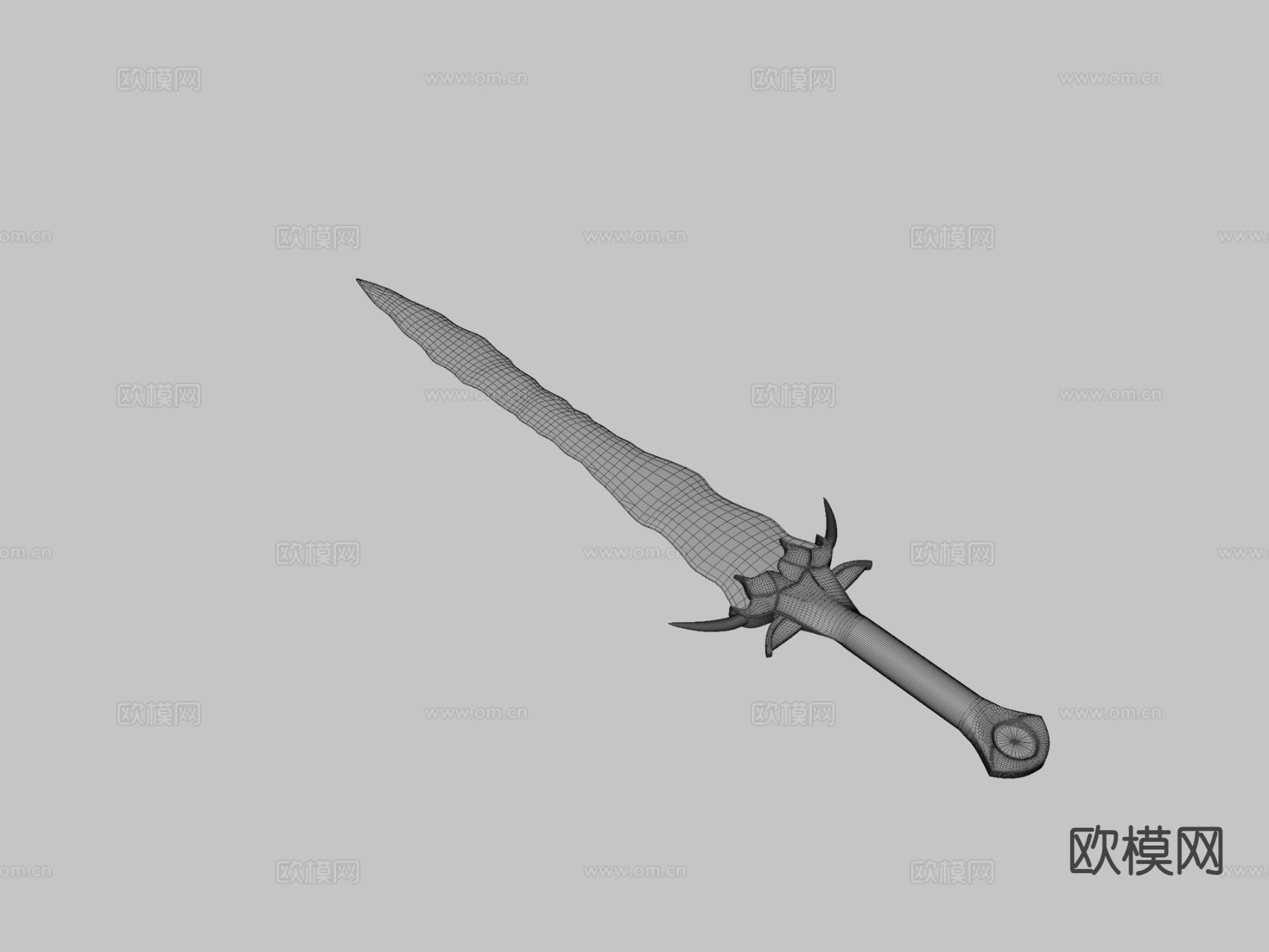 蓝色的剑su模型下载（渲染图3）