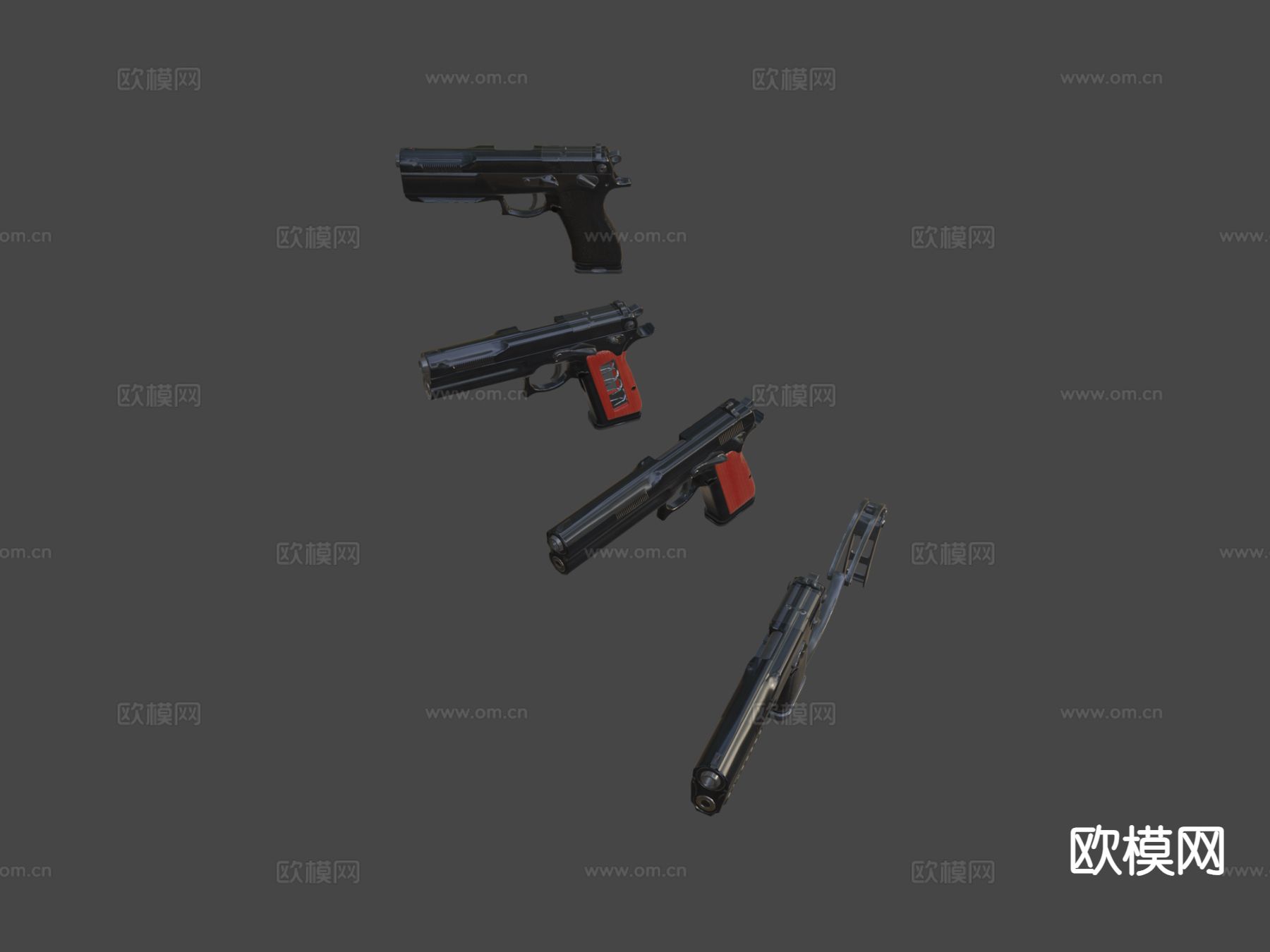 FK Brno和PSD手枪su模型下载（渲染图5）