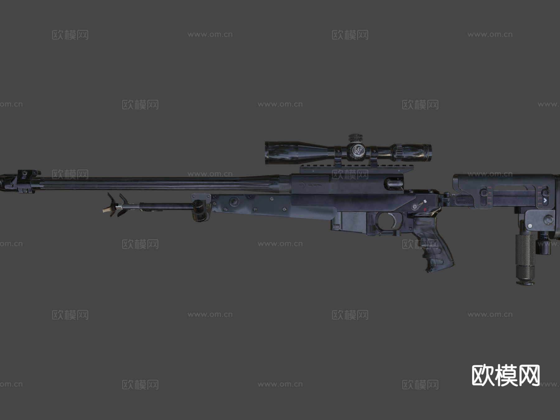 狙击步枪su模型下载（渲染图5）