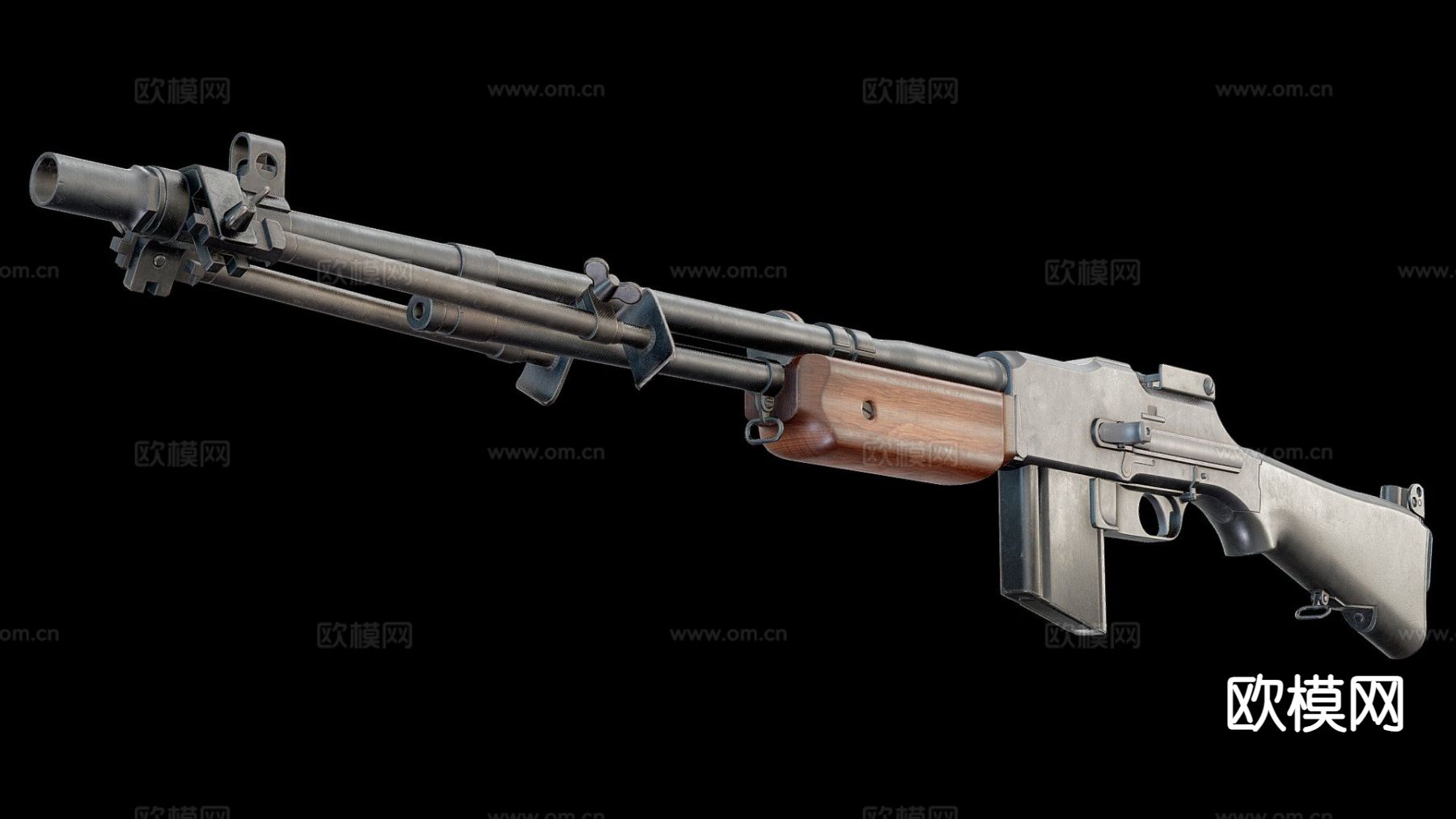 M1918a2自动步枪su模型