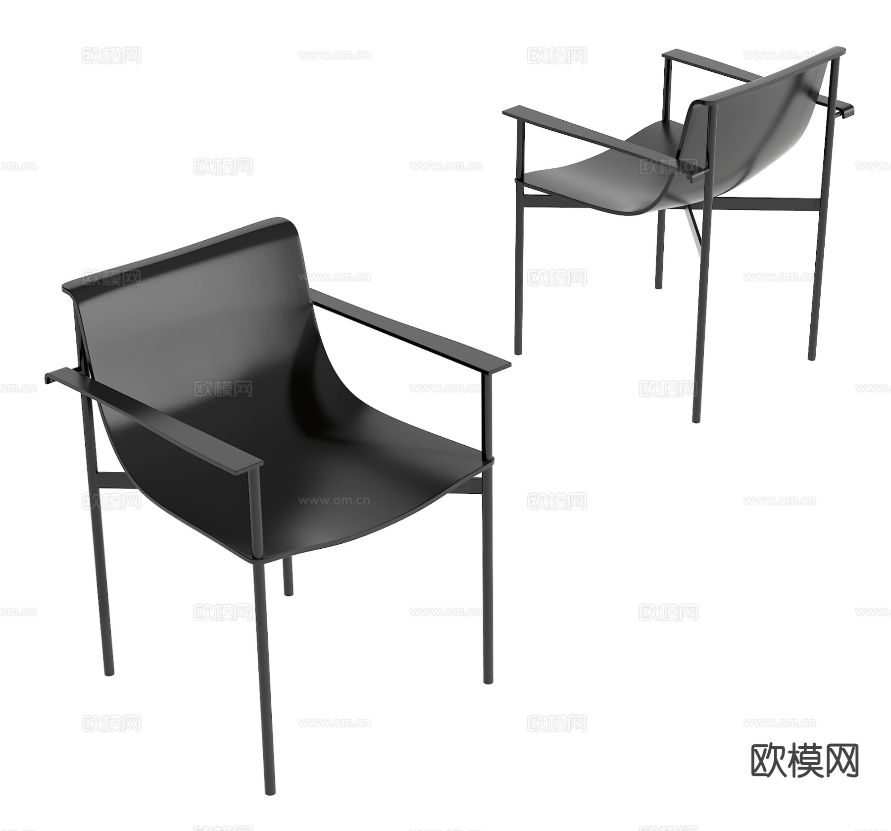 现代单椅 餐椅3d模型下载