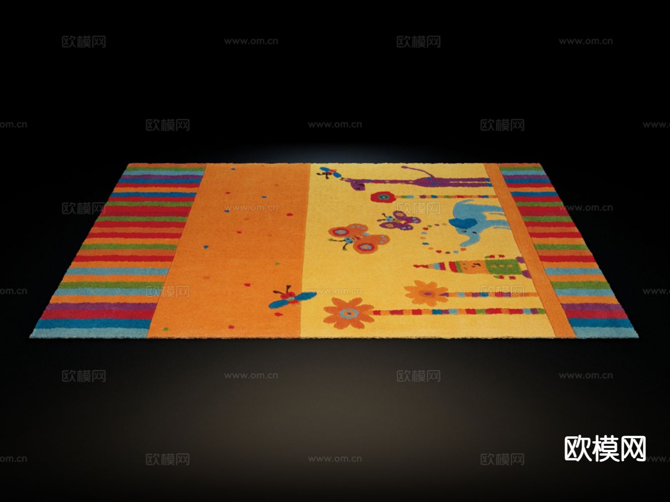 儿童地毯 卡通地毯3d模型