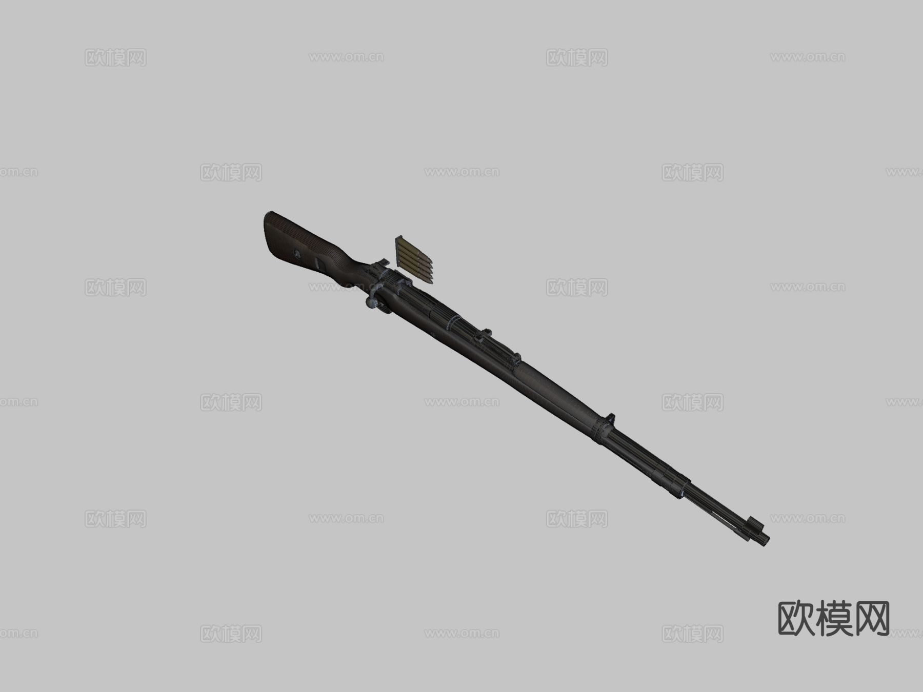 卡宾枪su模型下载（渲染图1）