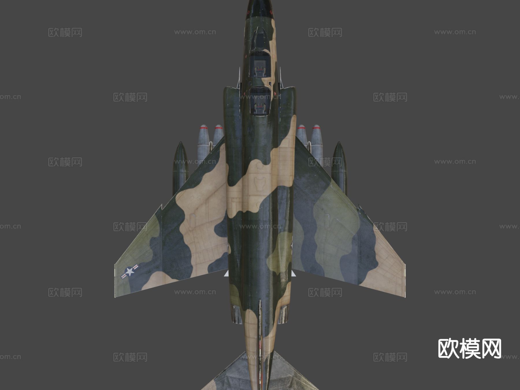 幻影战斗机su模型下载（渲染图6）