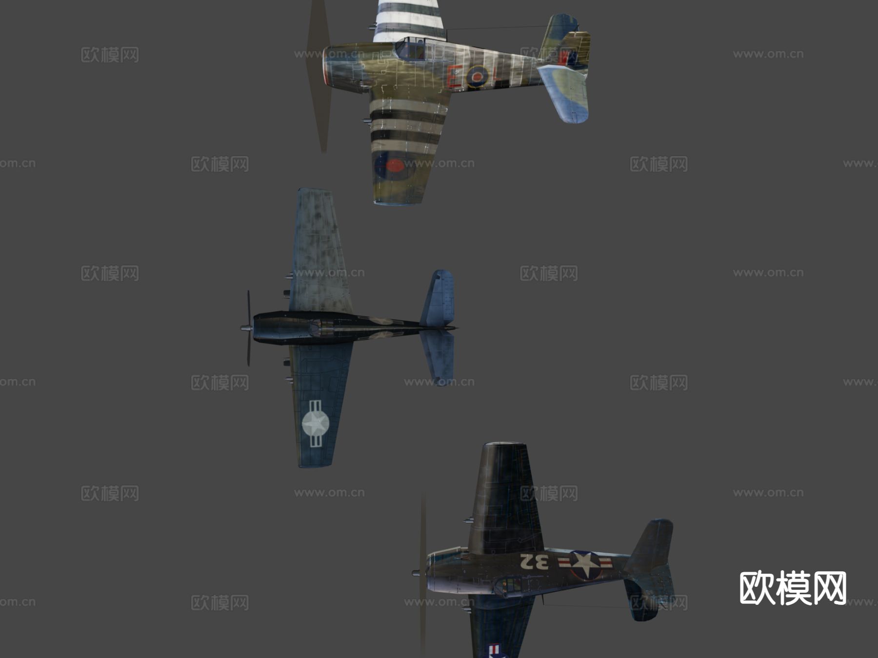 地狱猫战斗机su模型下载（渲染图6）