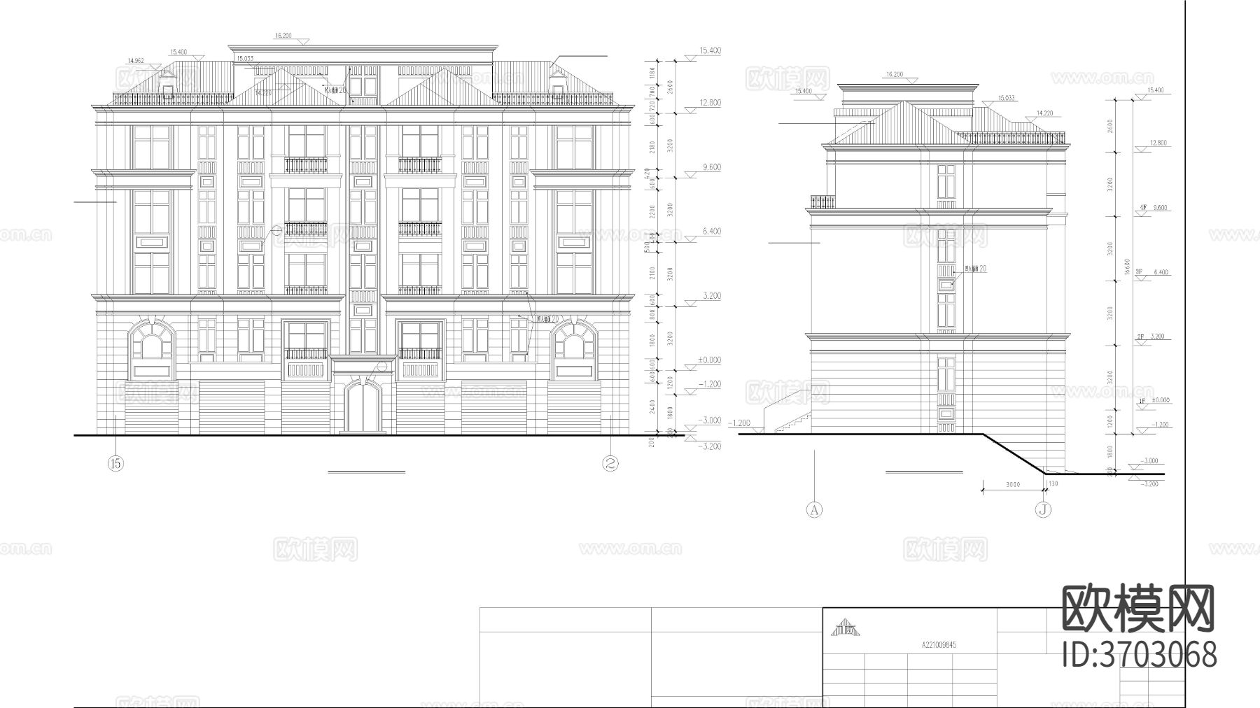 高层建筑 联排建筑CAD施工图