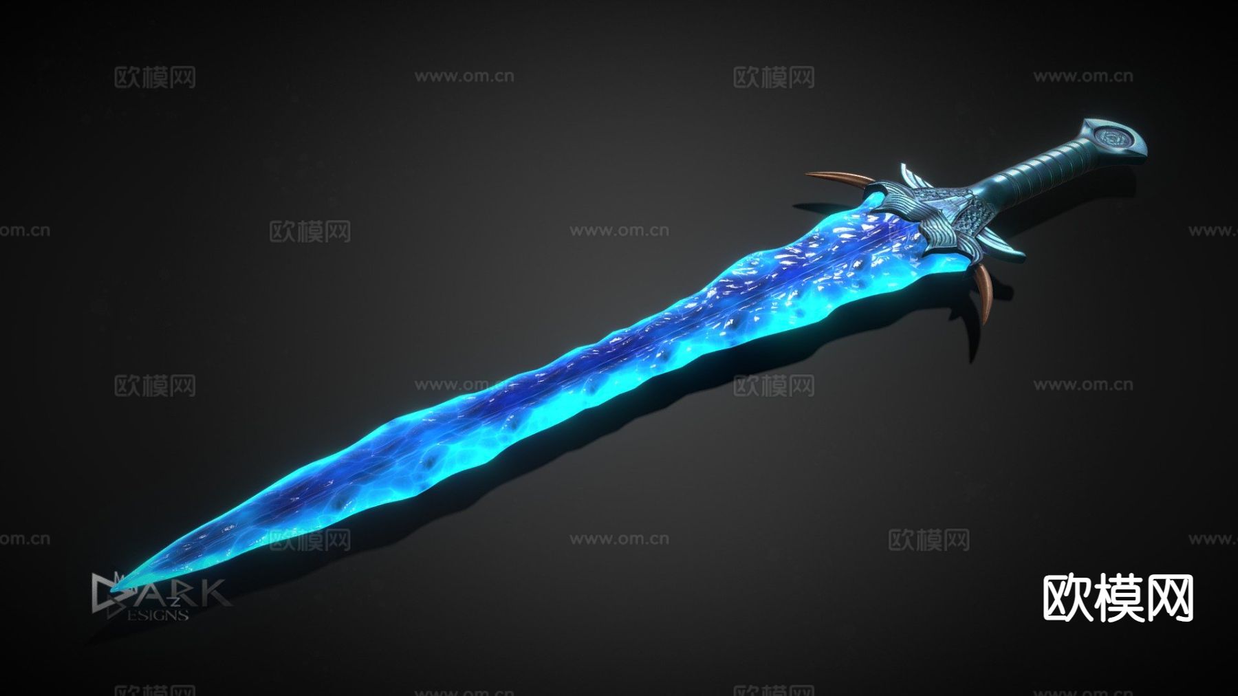 蓝色的剑su模型下载（渲染图2）
