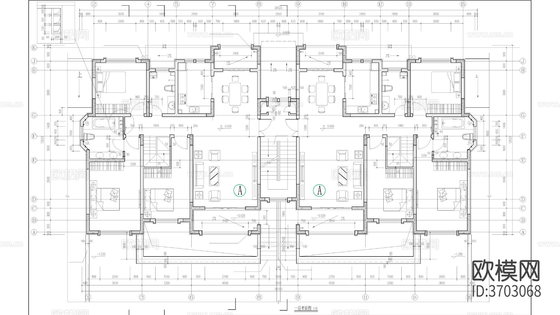 高层建筑 联排建筑CAD施工图