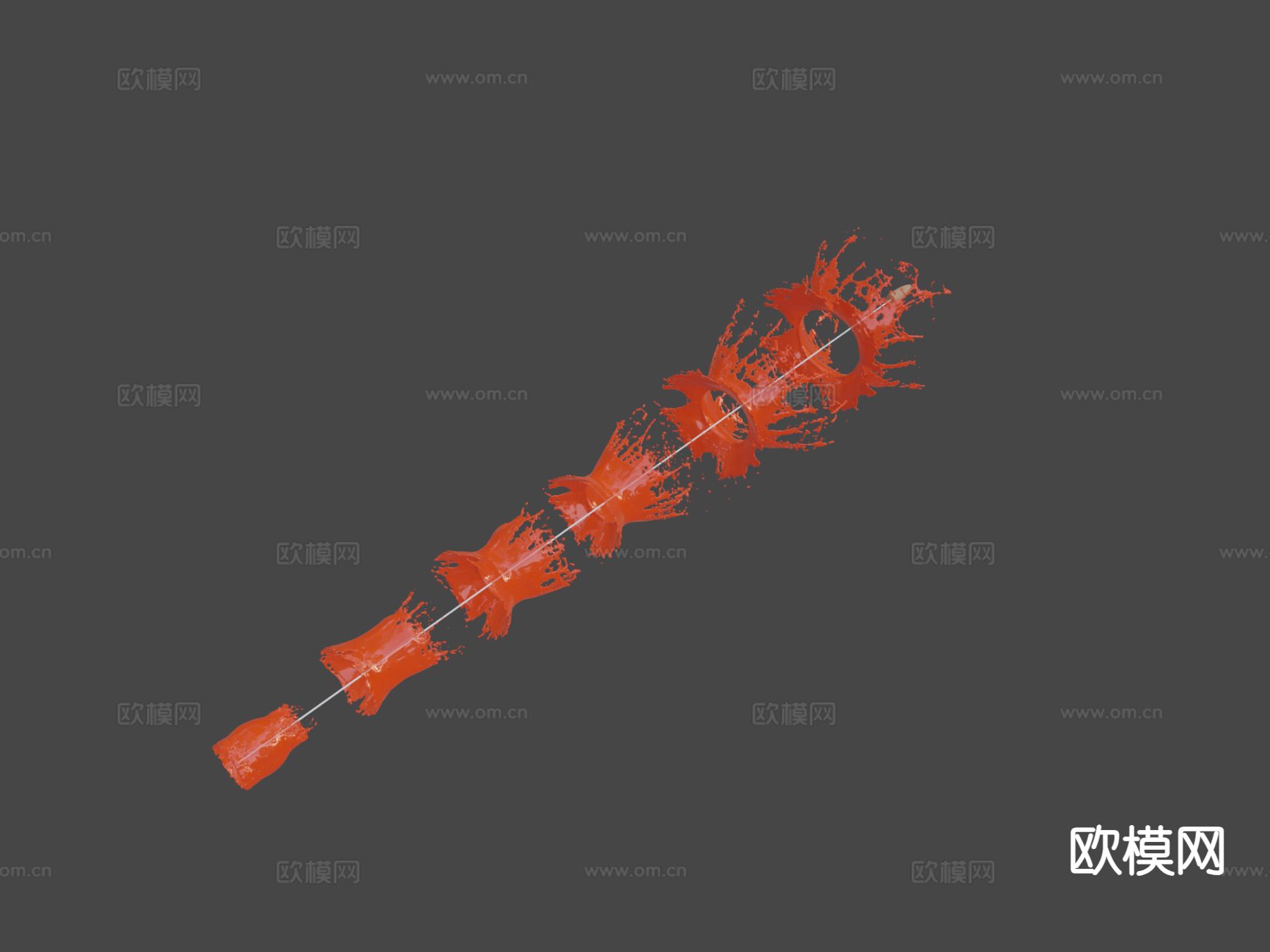 溅射包02-子弹射击su模型下载（渲染图7）