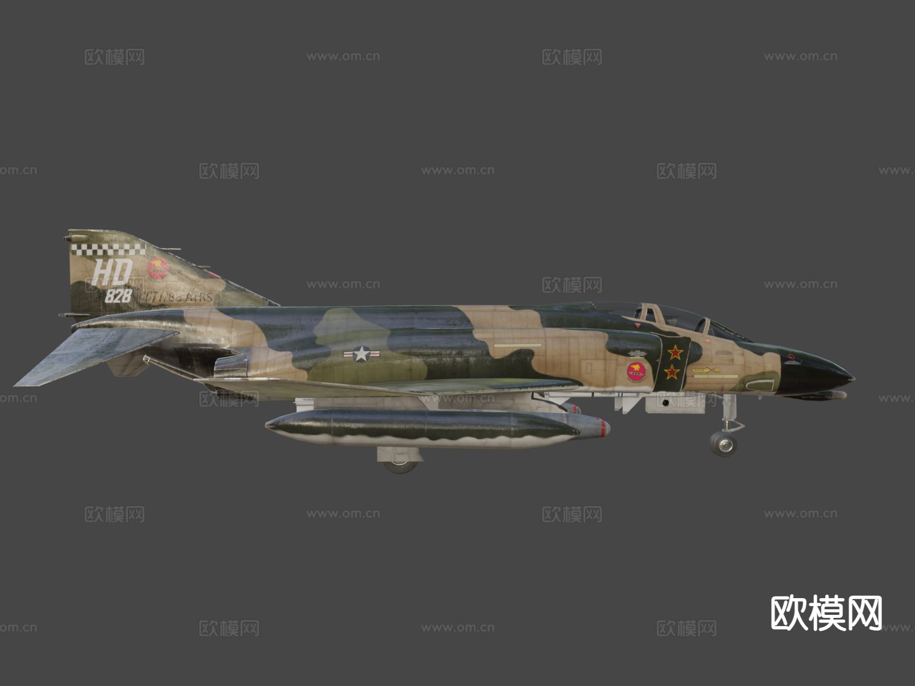 幻影战斗机su模型下载（渲染图7）