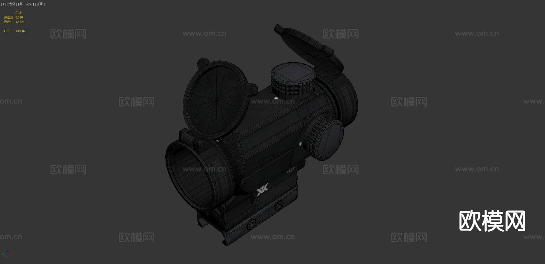 漩涡瞄准镜AR棱镜su模型