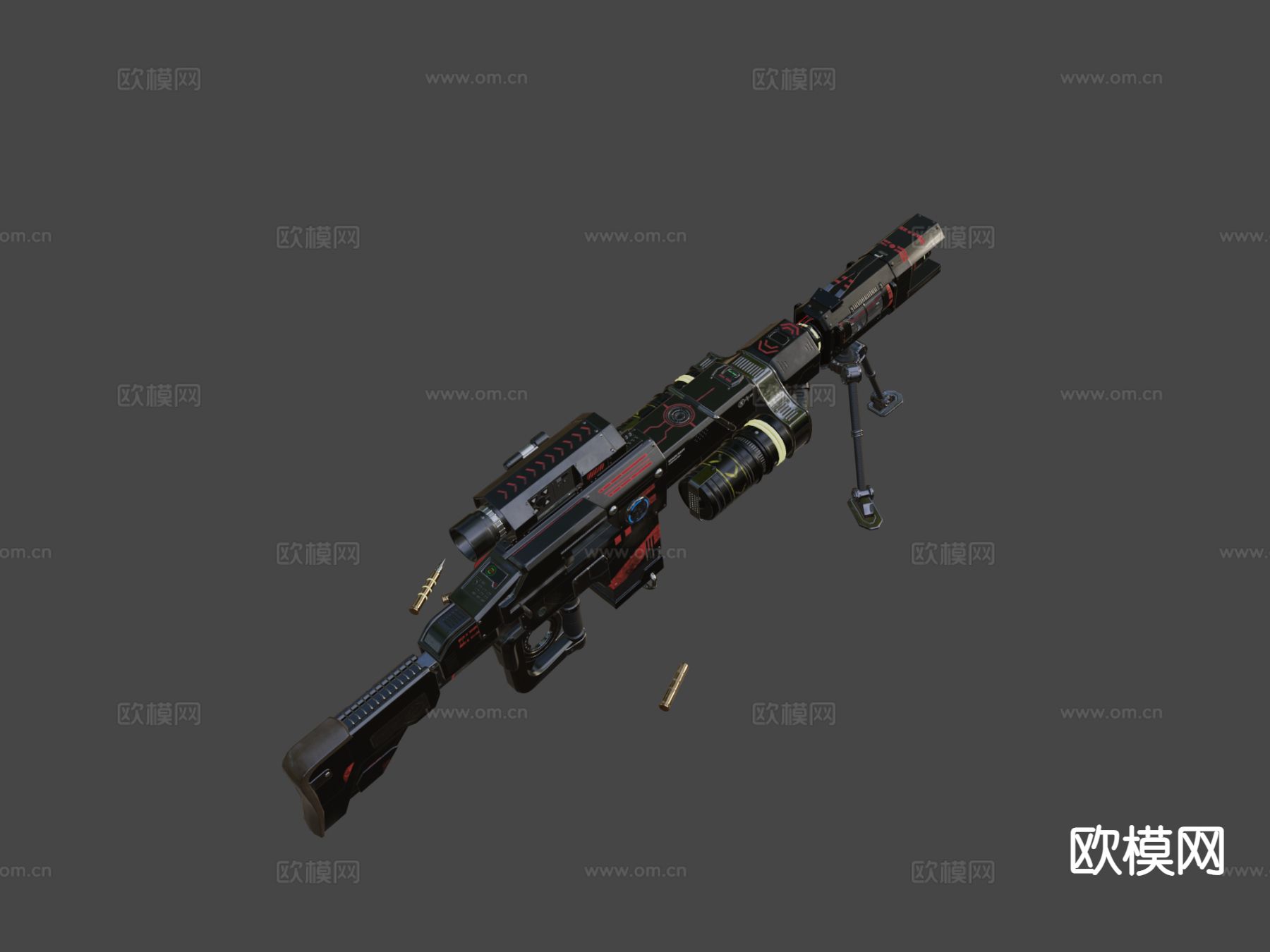 狙击枪su模型下载（渲染图6）
