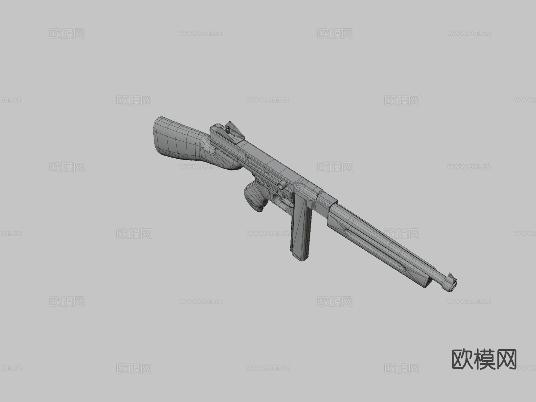 汤普森M1A1su模型下载（渲染图4）