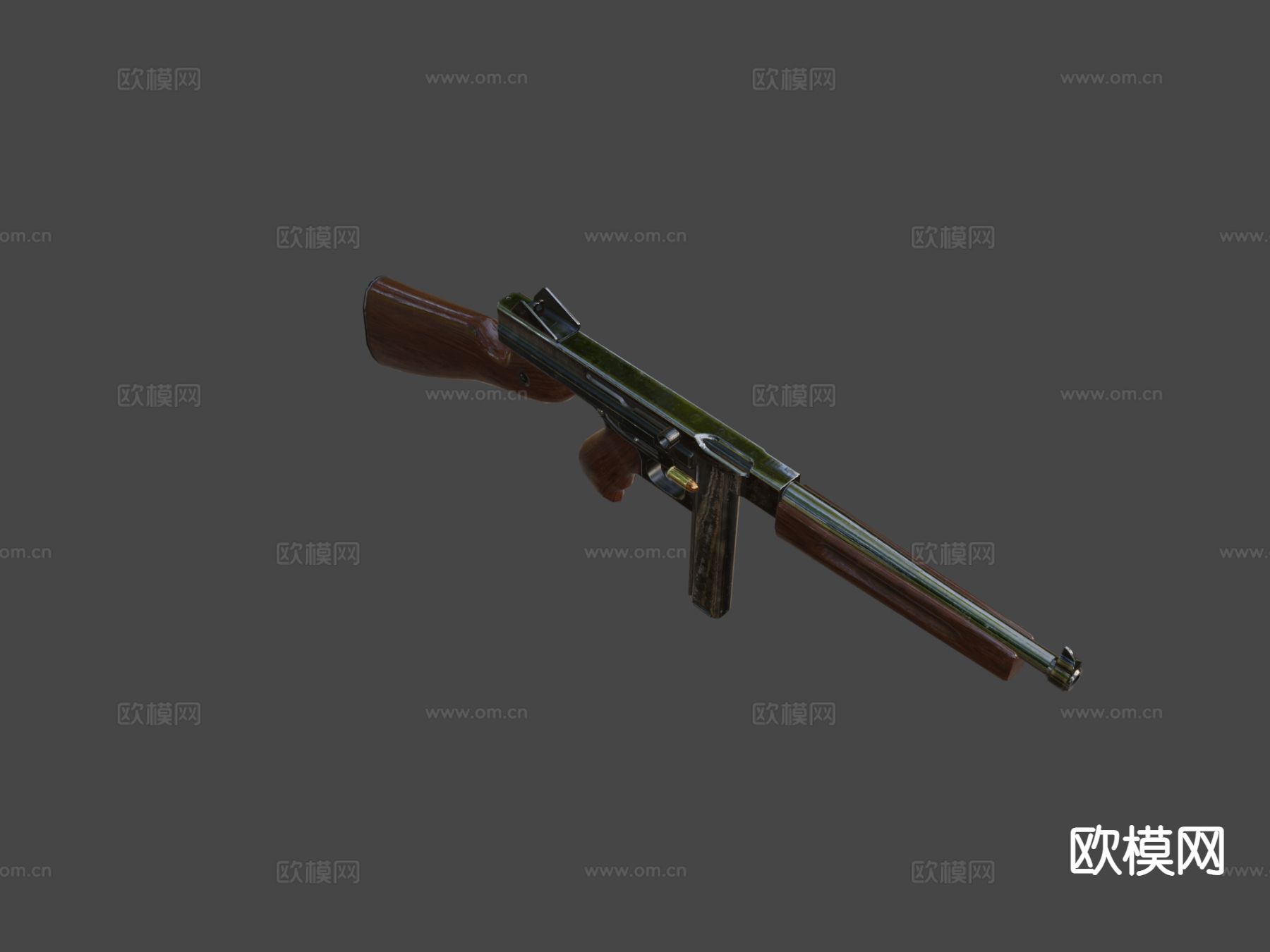 汤普森M1A1su模型下载（渲染图5）