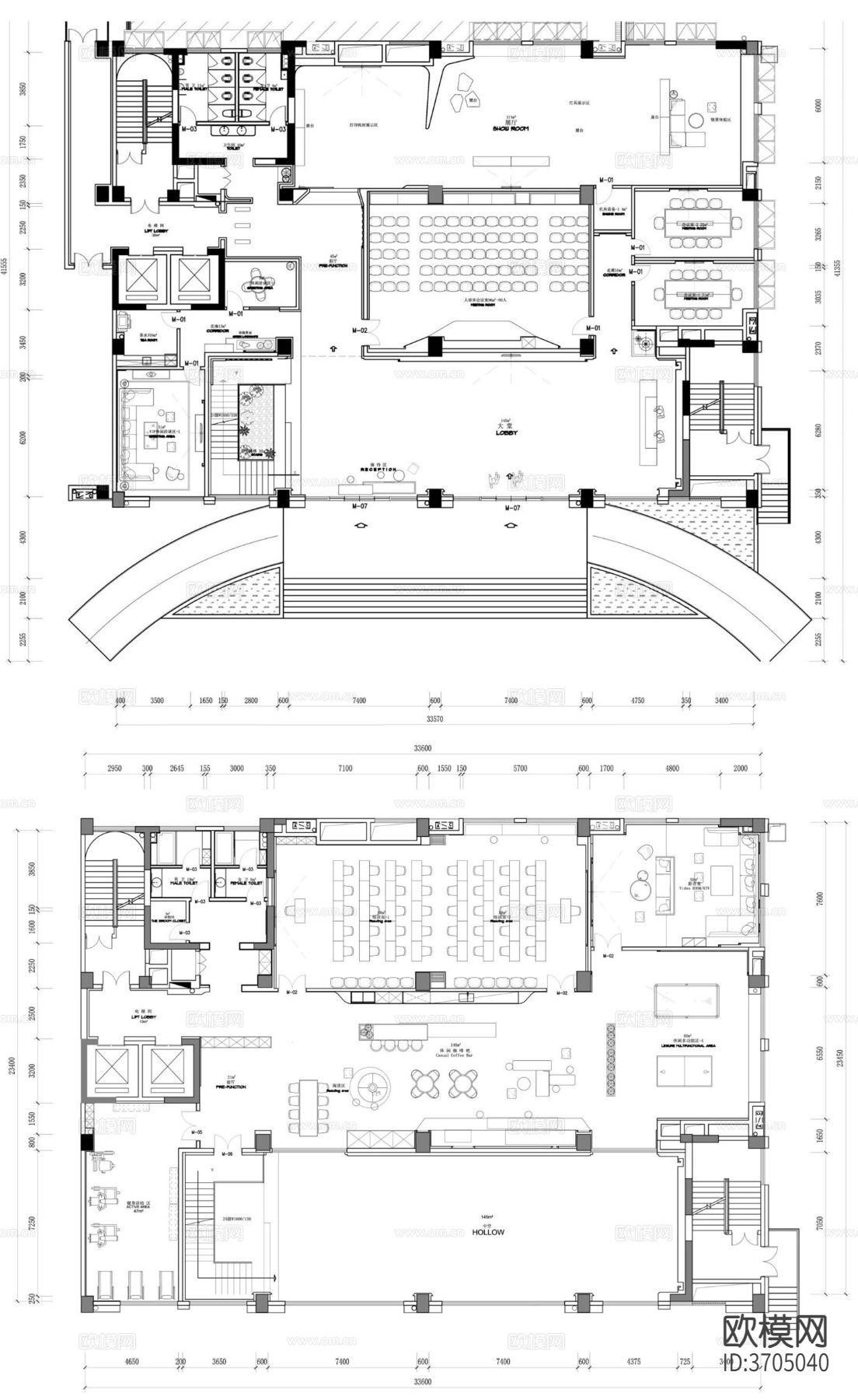 集团办公室cad施工图